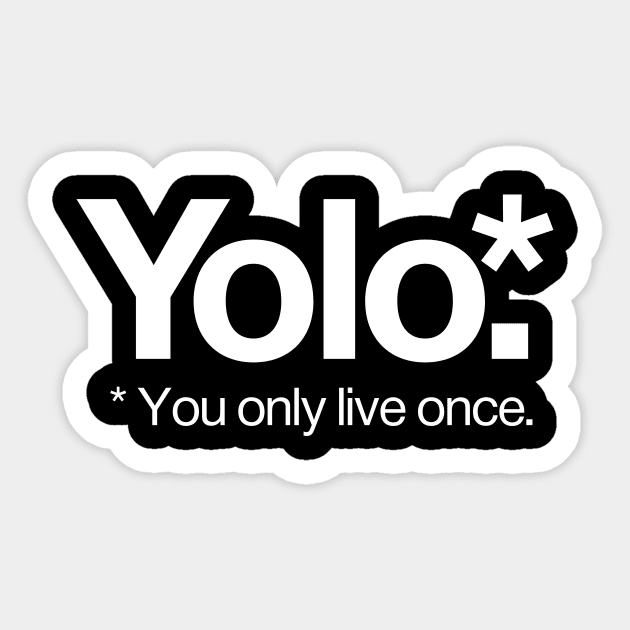 YOLO Definition Sticker by Positive Lifestyle Online